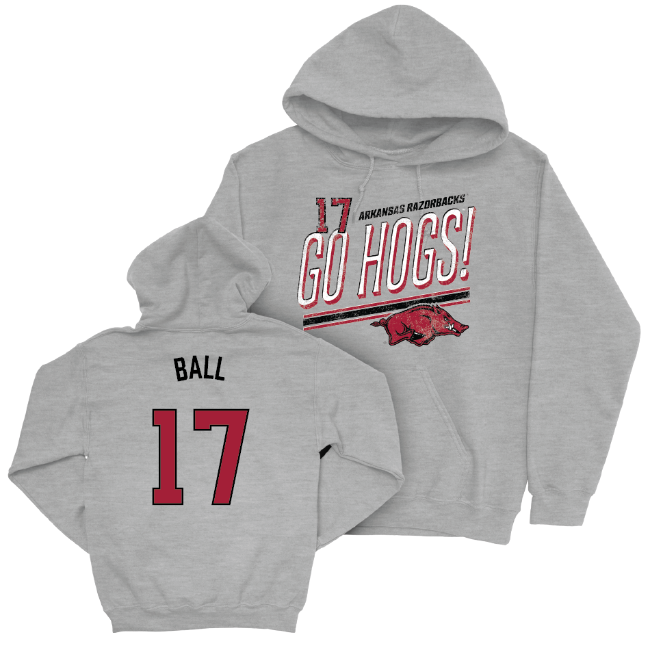 Arkansas Women's Soccer Sport Grey Hogs Hoodie  - Kennedy Ball