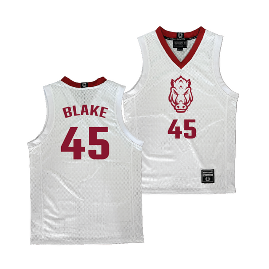 Arkansas Men's Basketball White Jersey - Lawson Blake