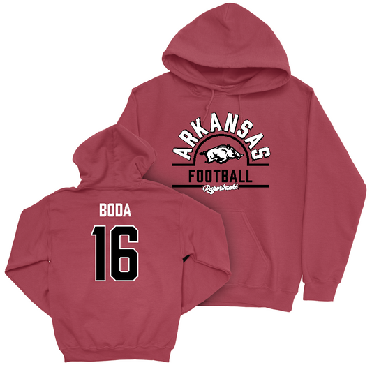 Arkansas Football Cardinal Arch Hoodie   - Blake Boda