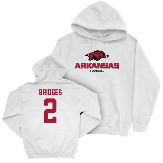 Arkansas Football White Classic Hoodie   - Selman Bridges