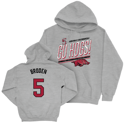 Arkansas Football Sport Grey Hogs Hoodie   - Tyrone Broden