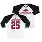 Arkansas Softball 3/4 Sleeve Raglan Tee - Hannah Camenzind | #25