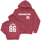 Arkansas Football Cardinal Wordmark Hoodie  - Walker Catsavis