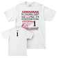 Arkansas Men's Basketball White Hoops Comfort Colors Tee  - Johnell Davis