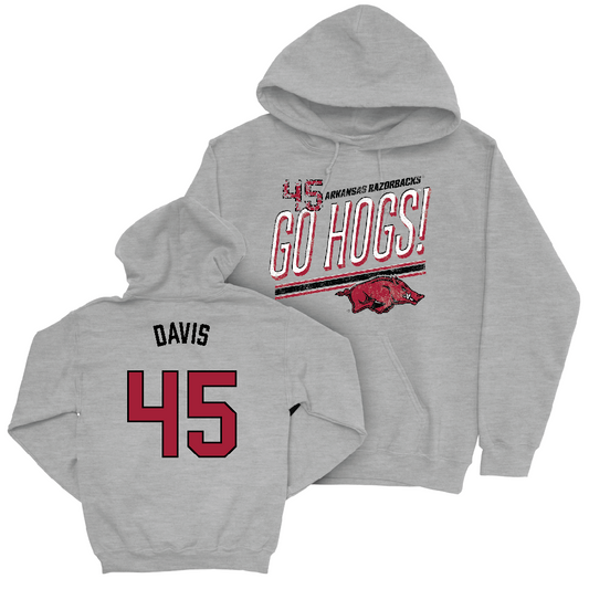 Arkansas Football Sport Grey Hogs Hoodie   - Preston Davis