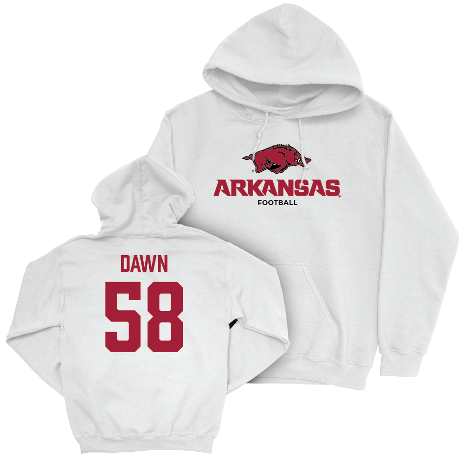 Arkansas Football White Classic Hoodie  - Timothy Dawn