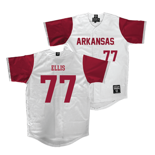 Arkansas Softball White Jersey - Bri Ellis | #77