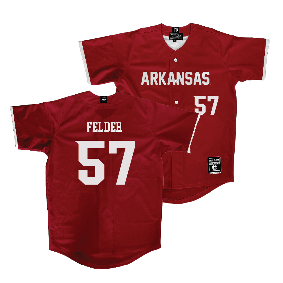 Arkansas Baseball Cardinal Jersey   - Ross Felder