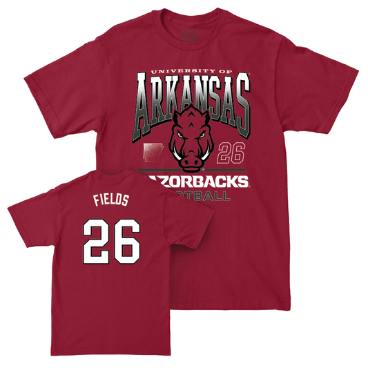 Arkansas Football Cardinal Staple Tee  - Cade Fields