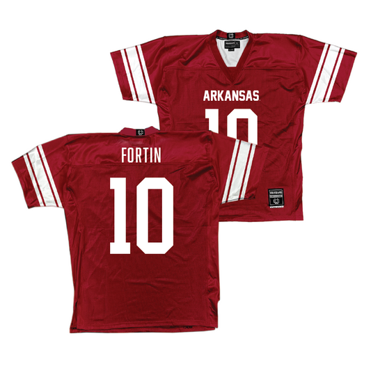Arkansas Football Cardinal Jersey - Cade Fortin