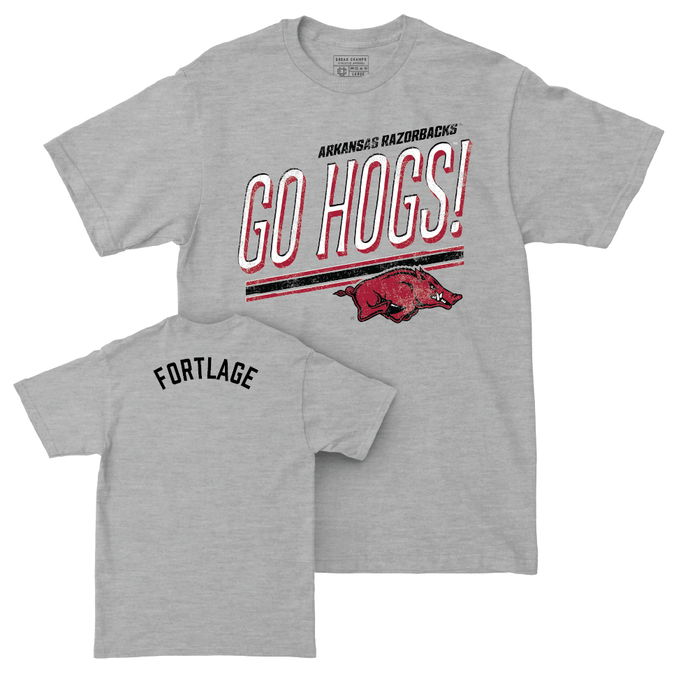 Arkansas Men's Golf Sport Grey Hogs Tee   - Erich Fortlage