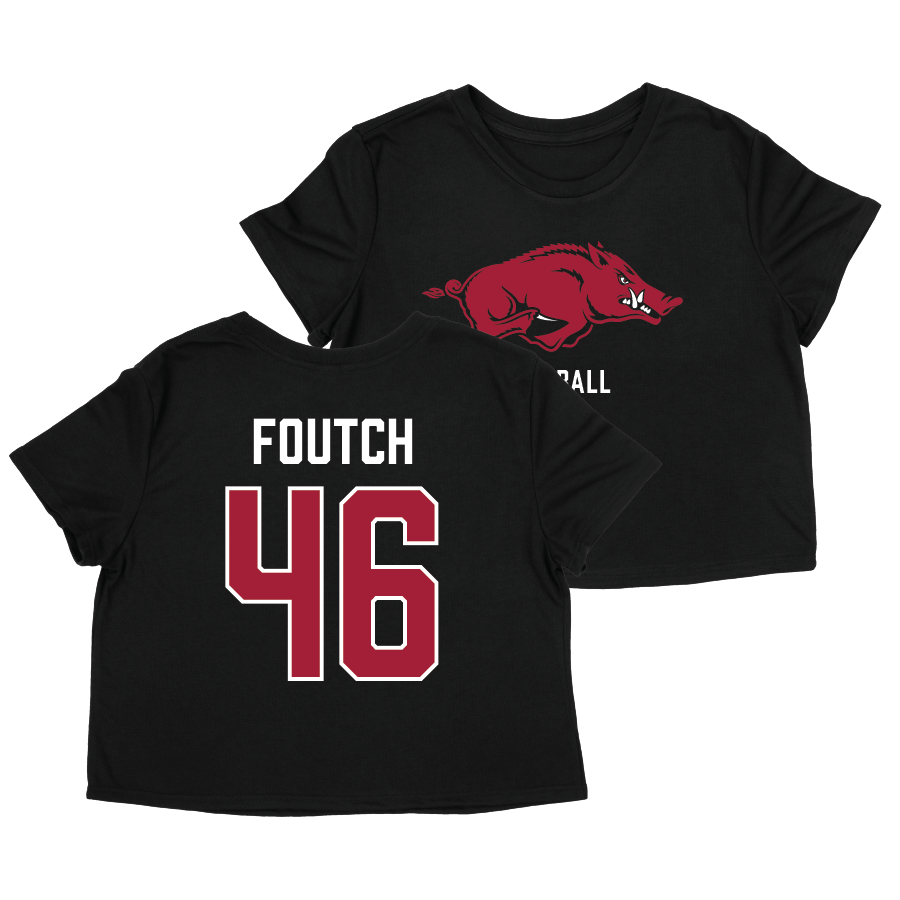 Arkansas Baseball Crop Top - Christian Foutch | #46