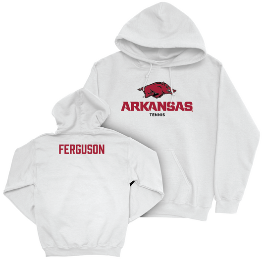 Arkansas Women's Tennis White Classic Hoodie  - Katie Ferguson