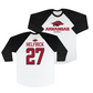 Arkansas Baseball 3/4 Sleeve Raglan Tee - Ryder Helfrick | #27