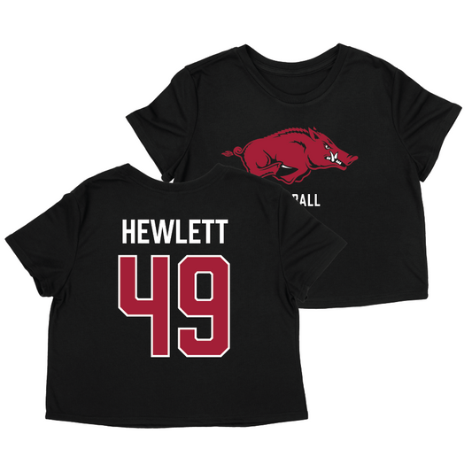 Arkansas Baseball Crop Top - Stone Hewlett | #49