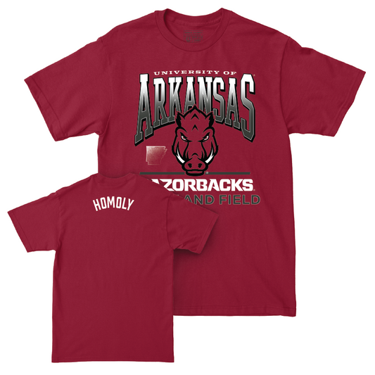 Arkansas Women's Track & Field Cardinal Staple Tee  - Rachel Homoly