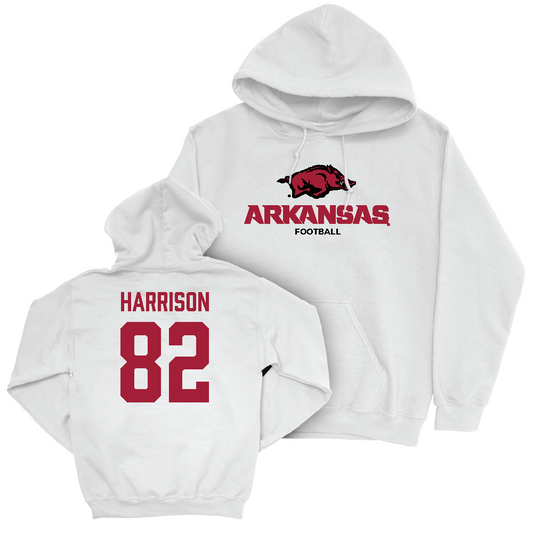 Arkansas Football White Classic Hoodie   - Monte Harrison