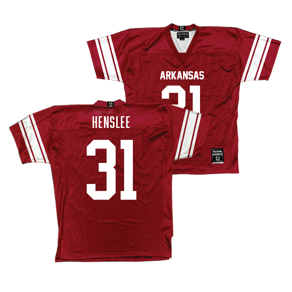 Arkansas Football Cardinal Jersey  - Spencer Henslee