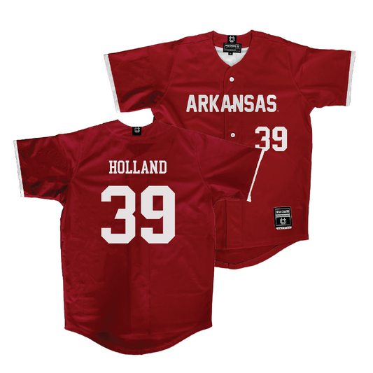 Arkansas Baseball Cardinal Jersey - Tucker Holland | #39