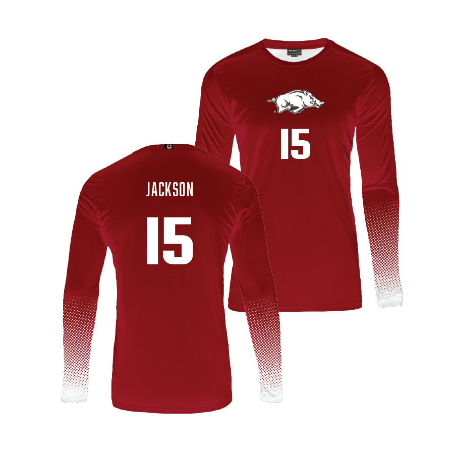 Arkansas Women's Volleyball Cardinal Jersey - Courtney Jackson