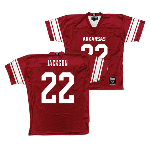 Arkansas Football Cardinal Jersey   - Ja’Quinden Jackson