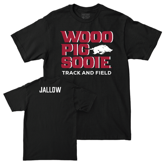 Arkansas Women's Track & Field Black Woo Pig Tee   - Sanu Jallow