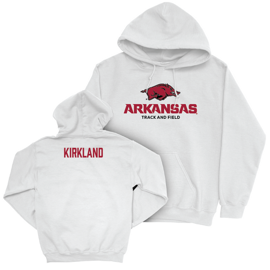 Arkansas Women's Track & Field White Classic Hoodie  - Camryn Kirkland