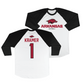 Arkansas Softball 3/4 Sleeve Raglan Tee - Raigan Kramer | #1