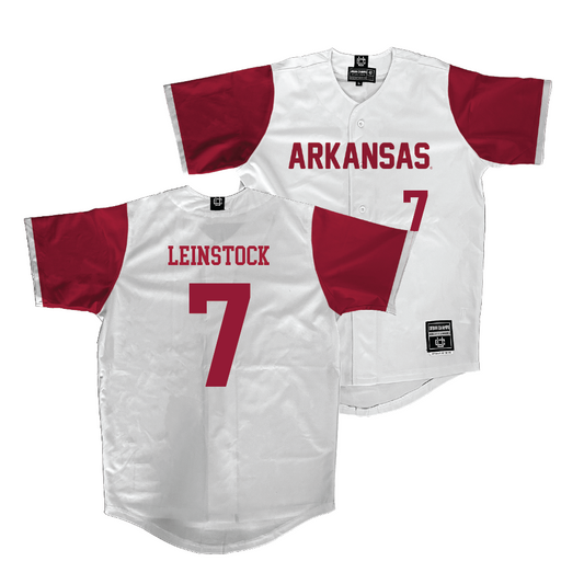 Arkansas Softball White Jersey - Morgan Leinstock | #7