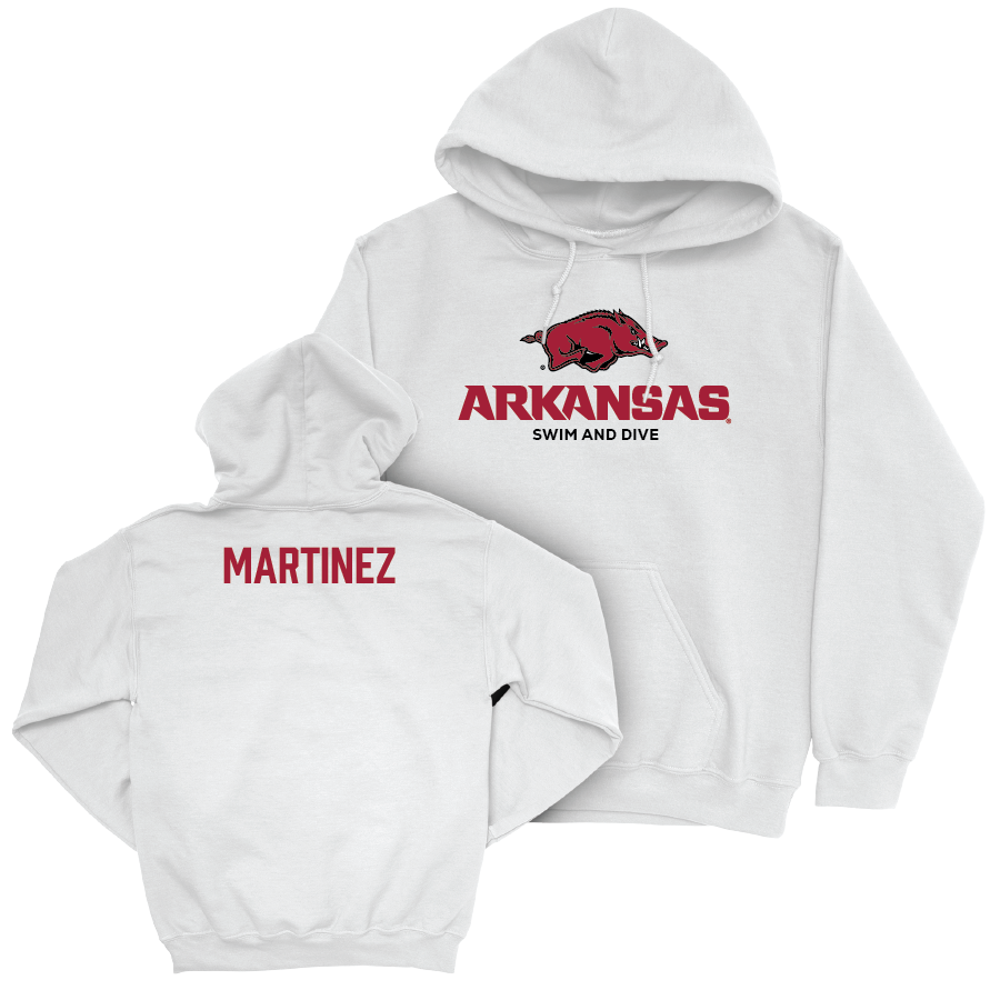 Arkansas Women's Swim & Dive White Classic Hoodie  - Malea Martinez