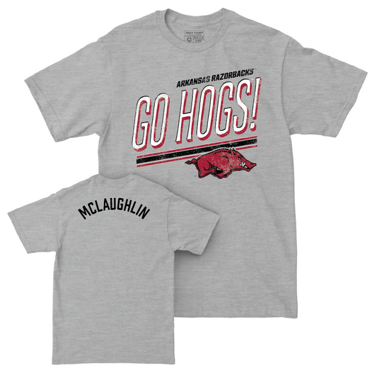 Arkansas Men's Golf Sport Grey Hogs Tee   - Jackson McLaughlin