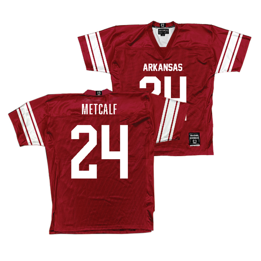 Arkansas Football Cardinal Jersey   - Tevis Metcalf