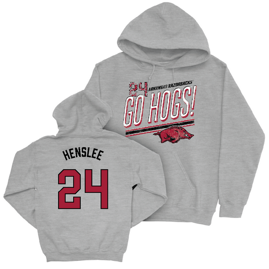 Arkansas Football Sport Grey Hogs Hoodie   - Tevis Metcalf