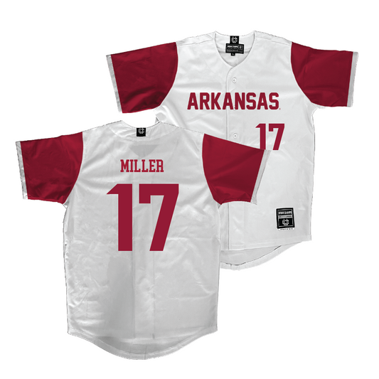 Arkansas Softball White Jersey - Kennedy Miller | #17