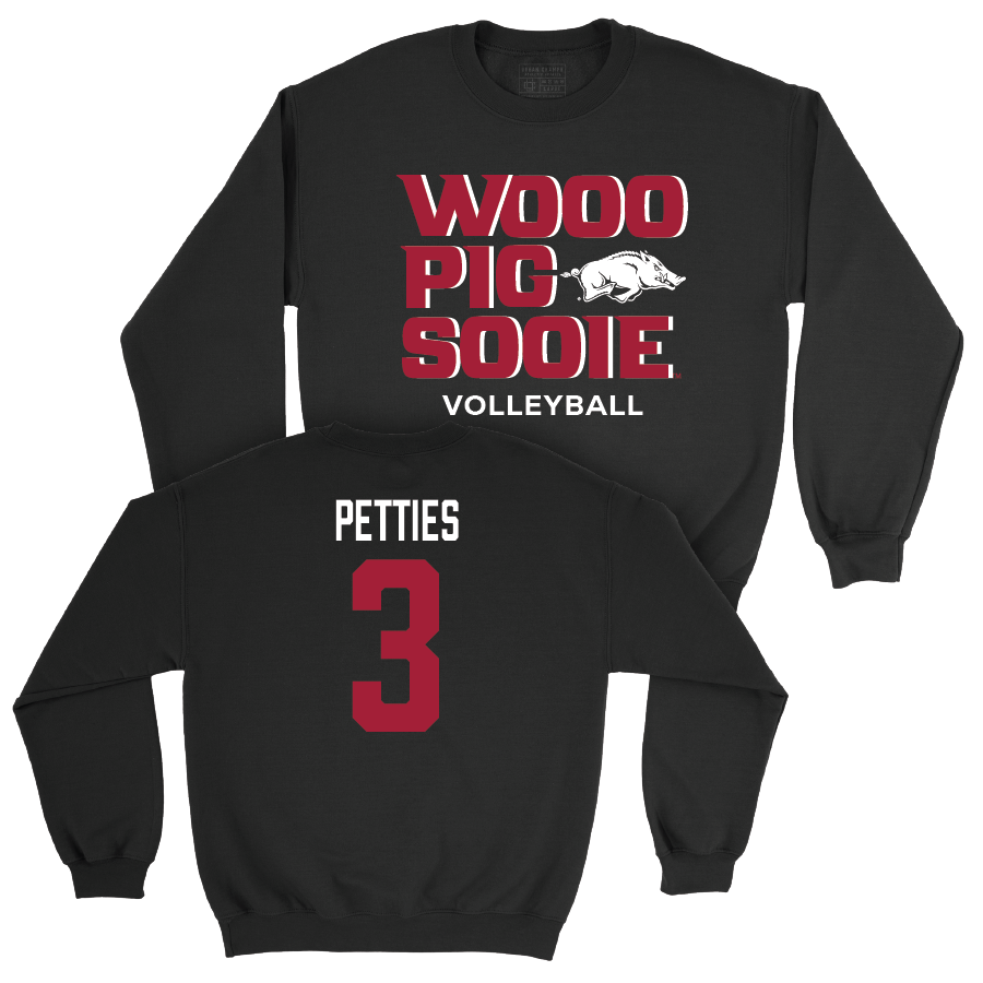 Arkansas Women's Volleyball Black Woo Pig Crew  - Sania Petties