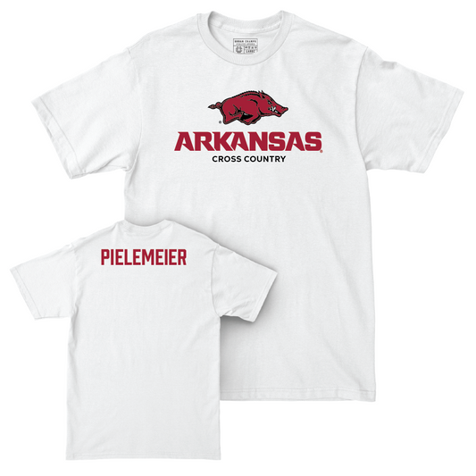 Arkansas Women's Cross Country White Classic Comfort Colors Tee   - Olivia Pielemeier