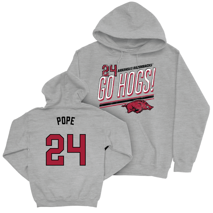 Arkansas Football Sport Grey Hogs Hoodie    - Juju Pope