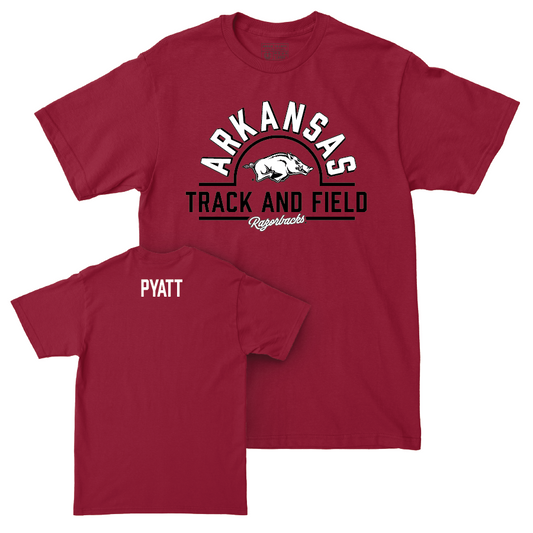 Arkansas Women's Track & Field Cardinal Arch Tee  - Aaliyah Pyatt