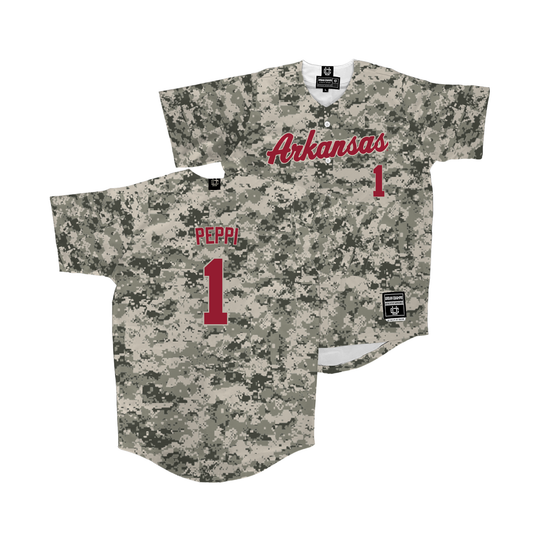 Arkansas Baseball Camo Jersey - Rocco Peppi