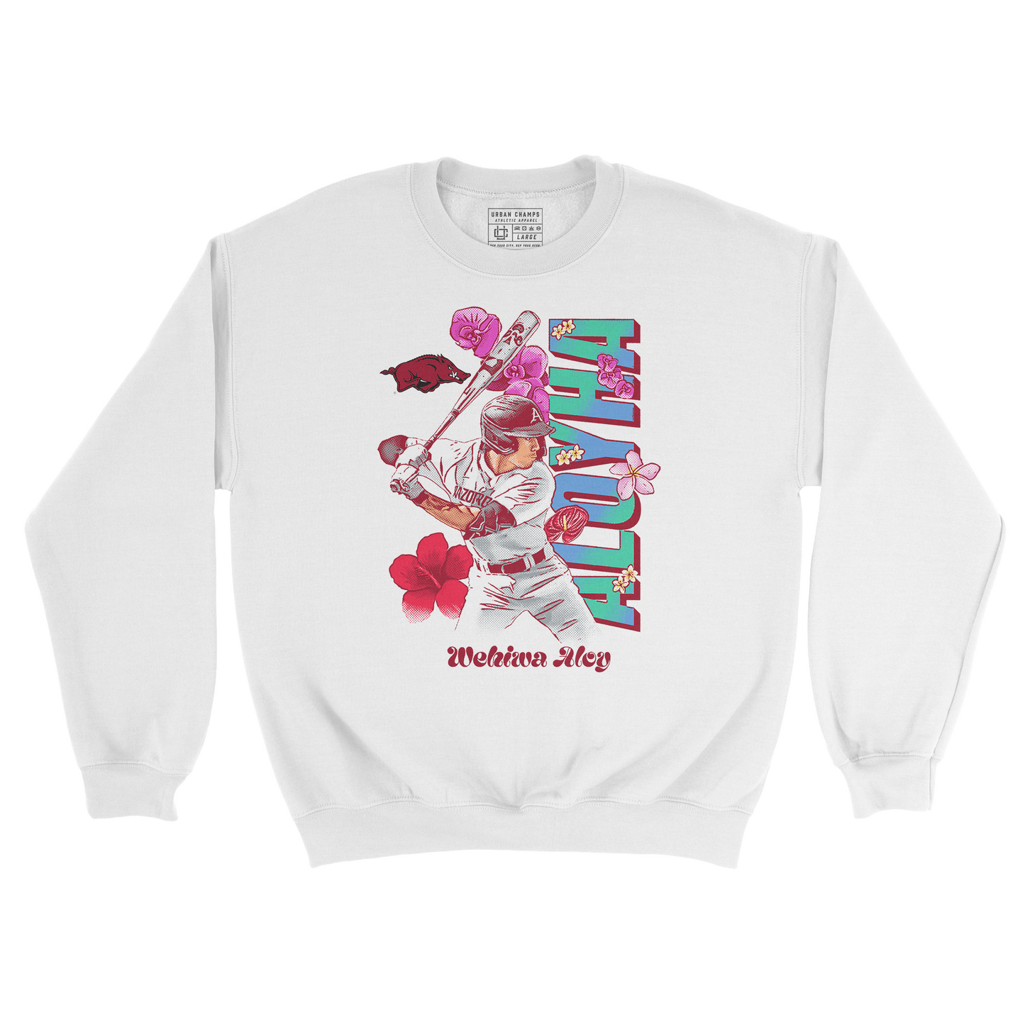 EXCLUSIVE RELEASE: Wehiwa "Aloyha" Aloy White Crewneck