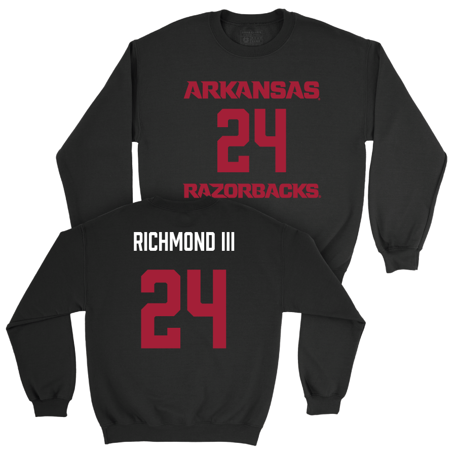 Arkansas Men's Basketball Black Player Crew  - Billy Richmond III