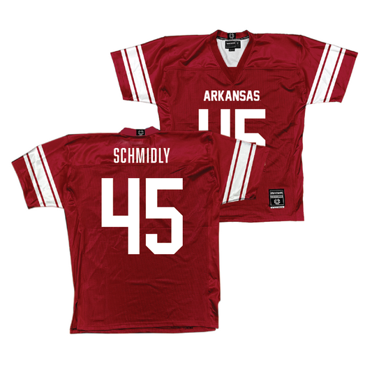 Arkansas Football Cardinal Jersey  - Max Schmidly