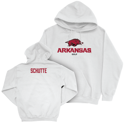 Arkansas Women's Track & Field White Classic Hoodie  - Abbey Schutte