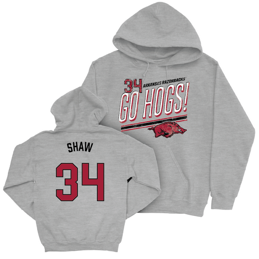 Arkansas Football Sport Grey Hogs Hoodie   - Jabrae Shaw