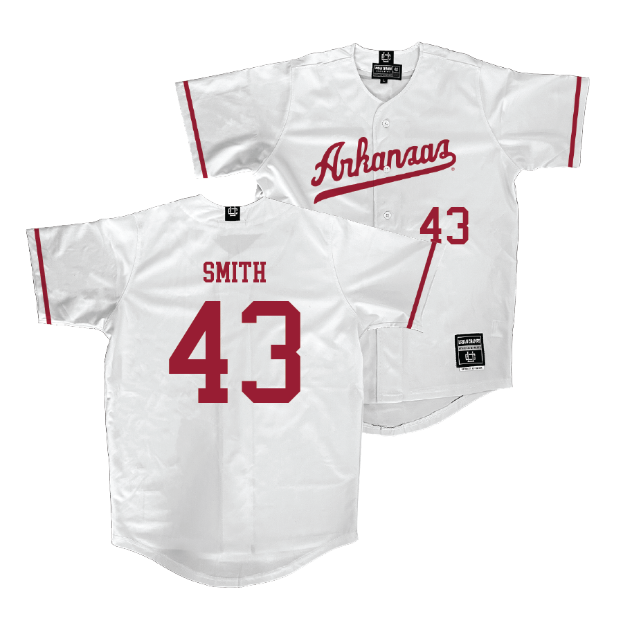 Arkansas Baseball White Jersey - Kade Smith | #43