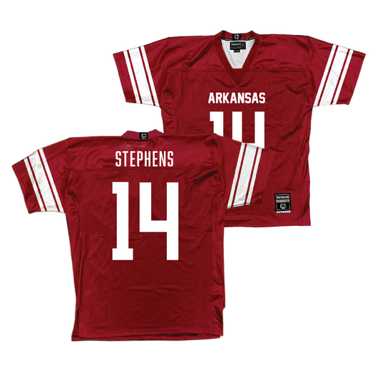 Arkansas Football Cardinal Jersey - Bryce Stephens