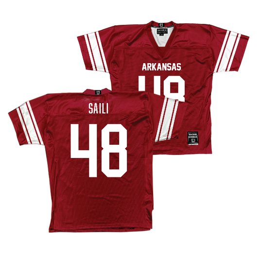 Arkansas Football Cardinal Jersey   - Danny Saili