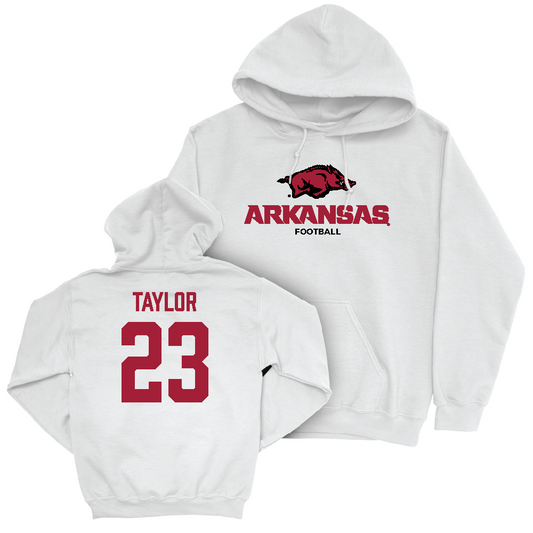 Arkansas Football White Classic Hoodie   - Zachary Taylor