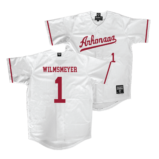 Arkansas Baseball White Jersey - Ty Wilmsmeyer | #1