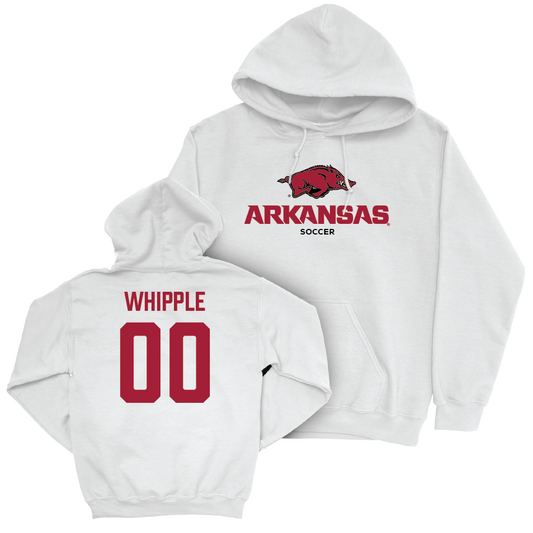 Arkansas Women's Soccer White Classic Hoodie - Peyton Whipple
